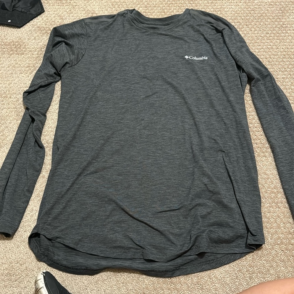 Men’s Columbia Grey Long Sleeve Shirt Size L